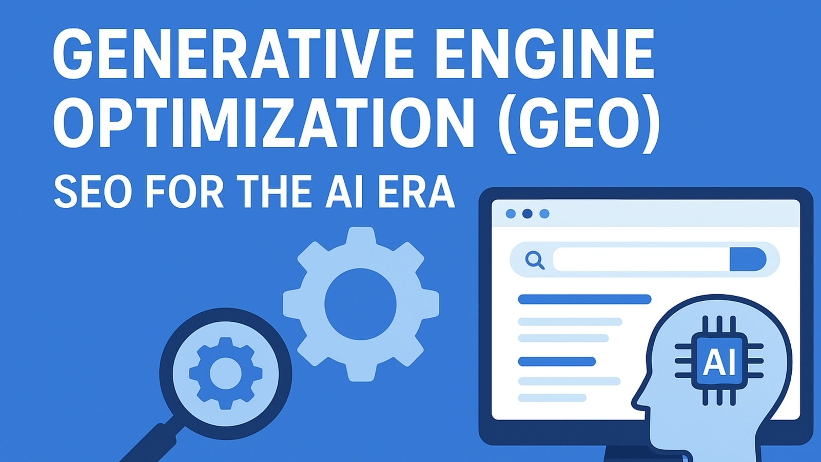Generative Engine Optimization (GEO): SEO for the AI Era